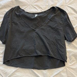 BP Casual Black V-Neck Crop Top